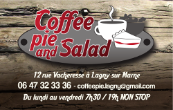 coffee pie and salad